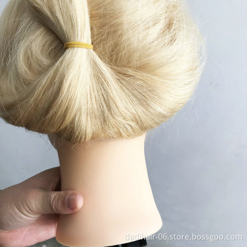 Factory Price 100% Human Hair Mannequin Heads Hairdresser Training Heads For Baber Schools